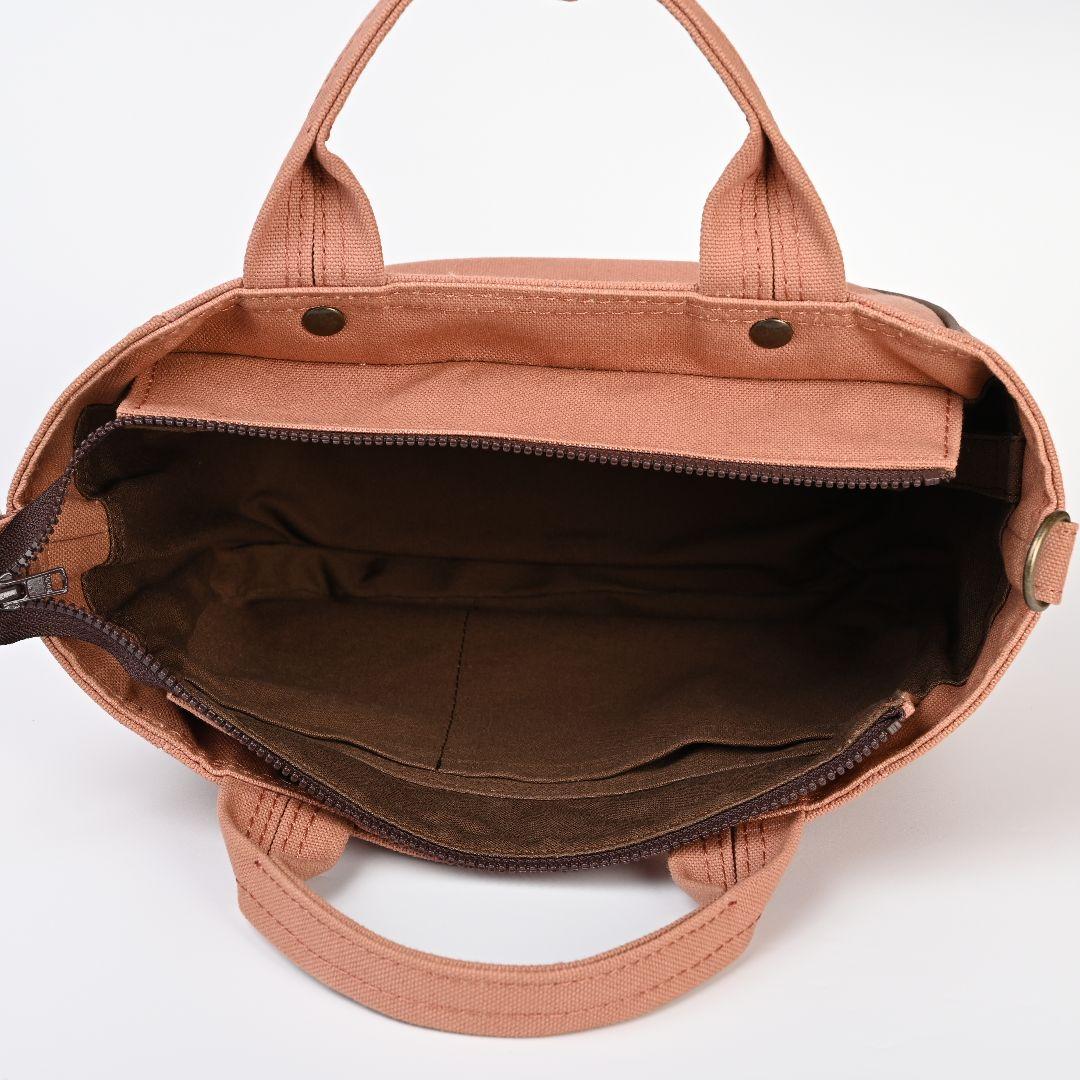 ハンドメイド 8号/11号×倉敷帆布×8番糸 玉縁ラウンドトートM(付属品有)