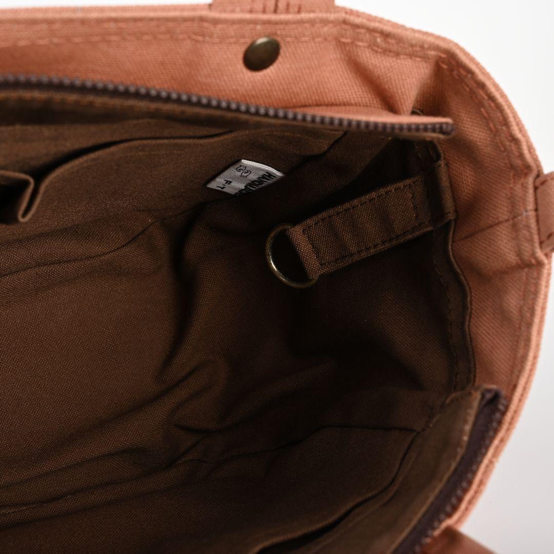 ハンドメイド 8号/11号×倉敷帆布×8番糸 玉縁ラウンドトートM(付属品有)