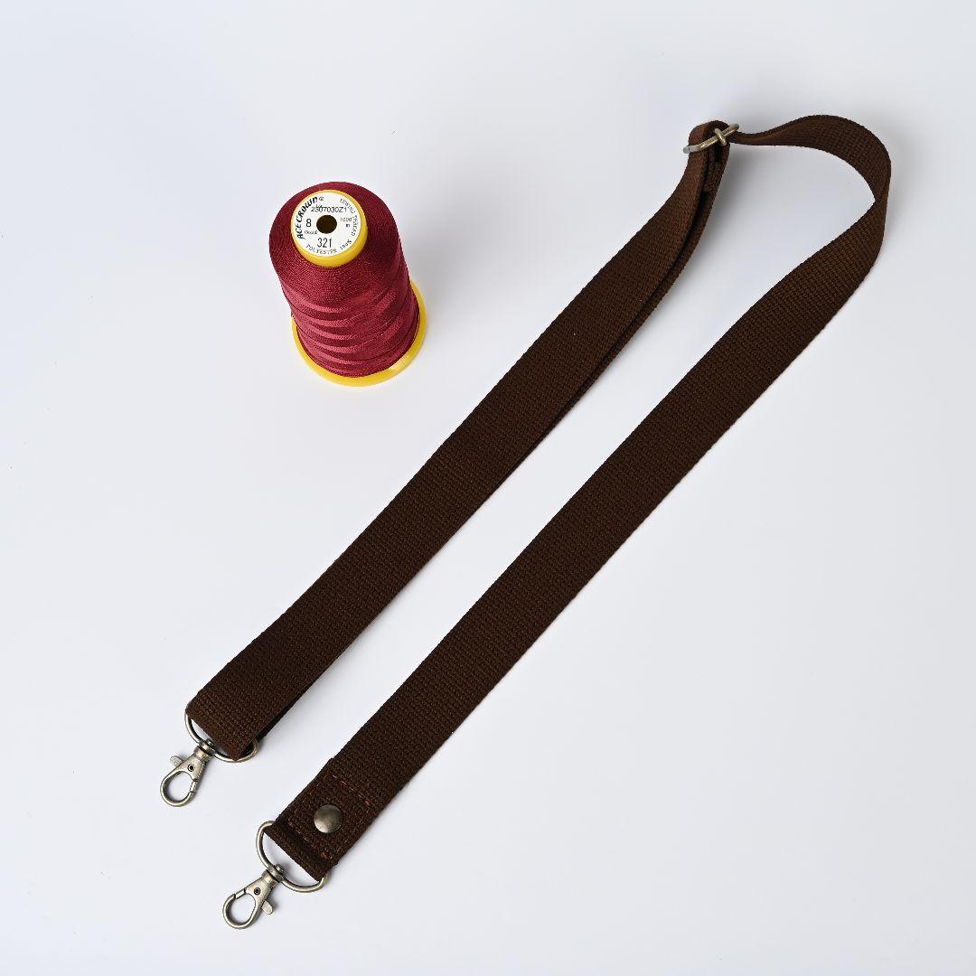 ハンドメイド 8号/11号×倉敷帆布×8番糸 玉縁ラウンドトートM(付属品有)