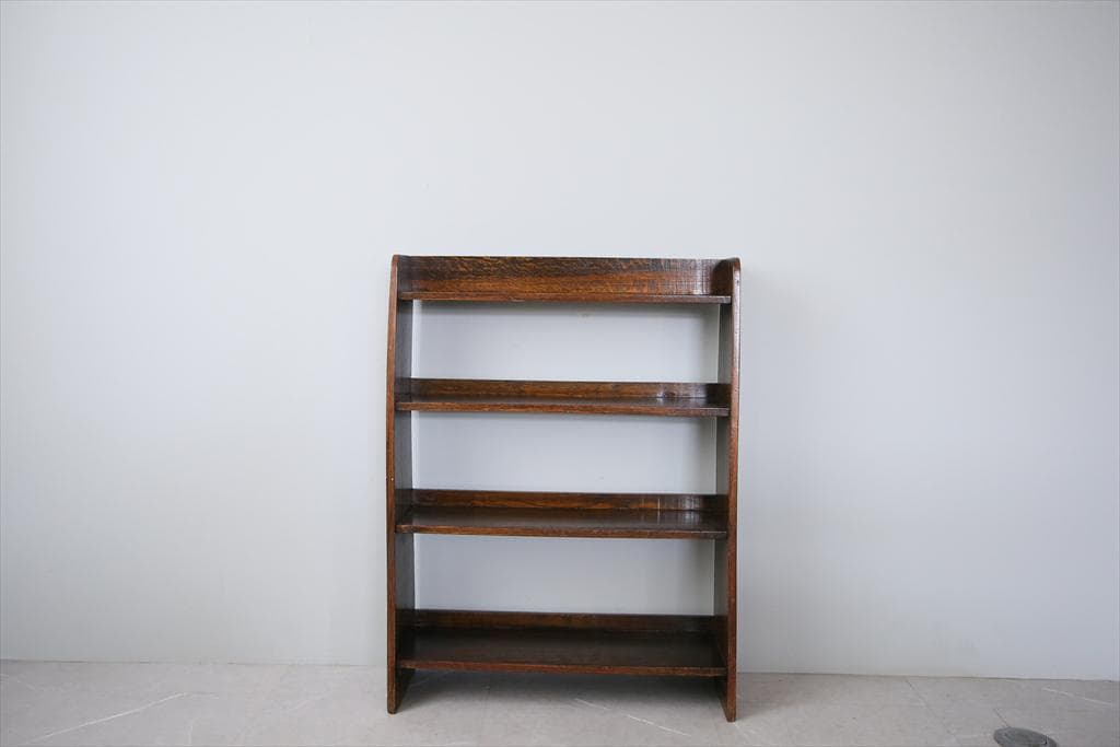 英国アンティーク木製ブックシェルフ/本棚/食器棚/飾り棚/収納ラック92-180