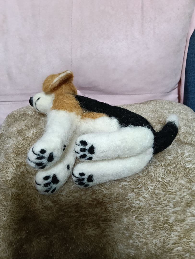 ビーグル犬　羊毛フェルト