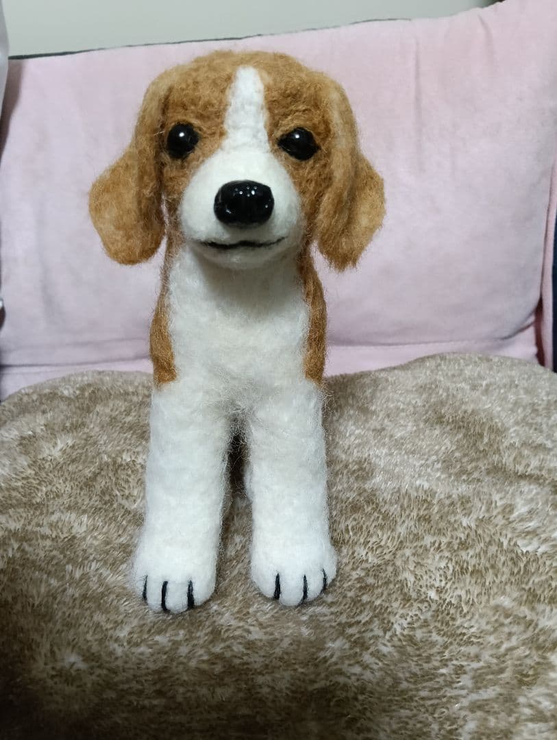 ビーグル犬　羊毛フェルト