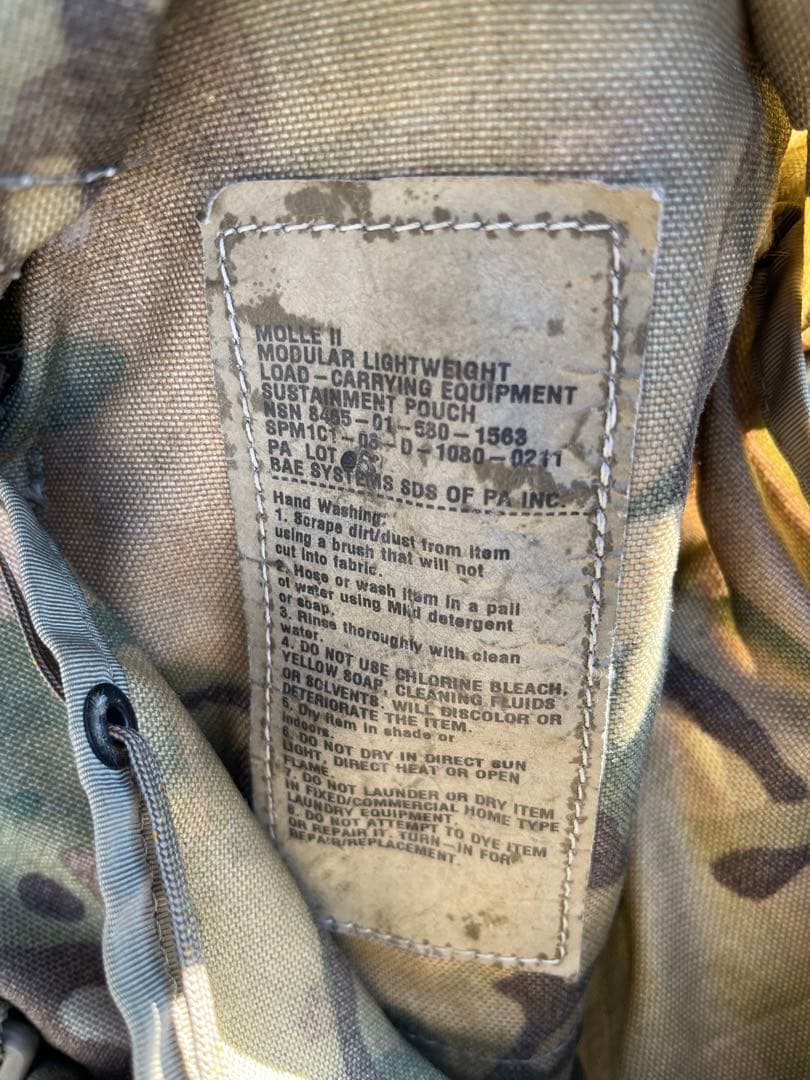 米軍放出品 ラージ リュックサック マルチカム MOLLE II フルセット