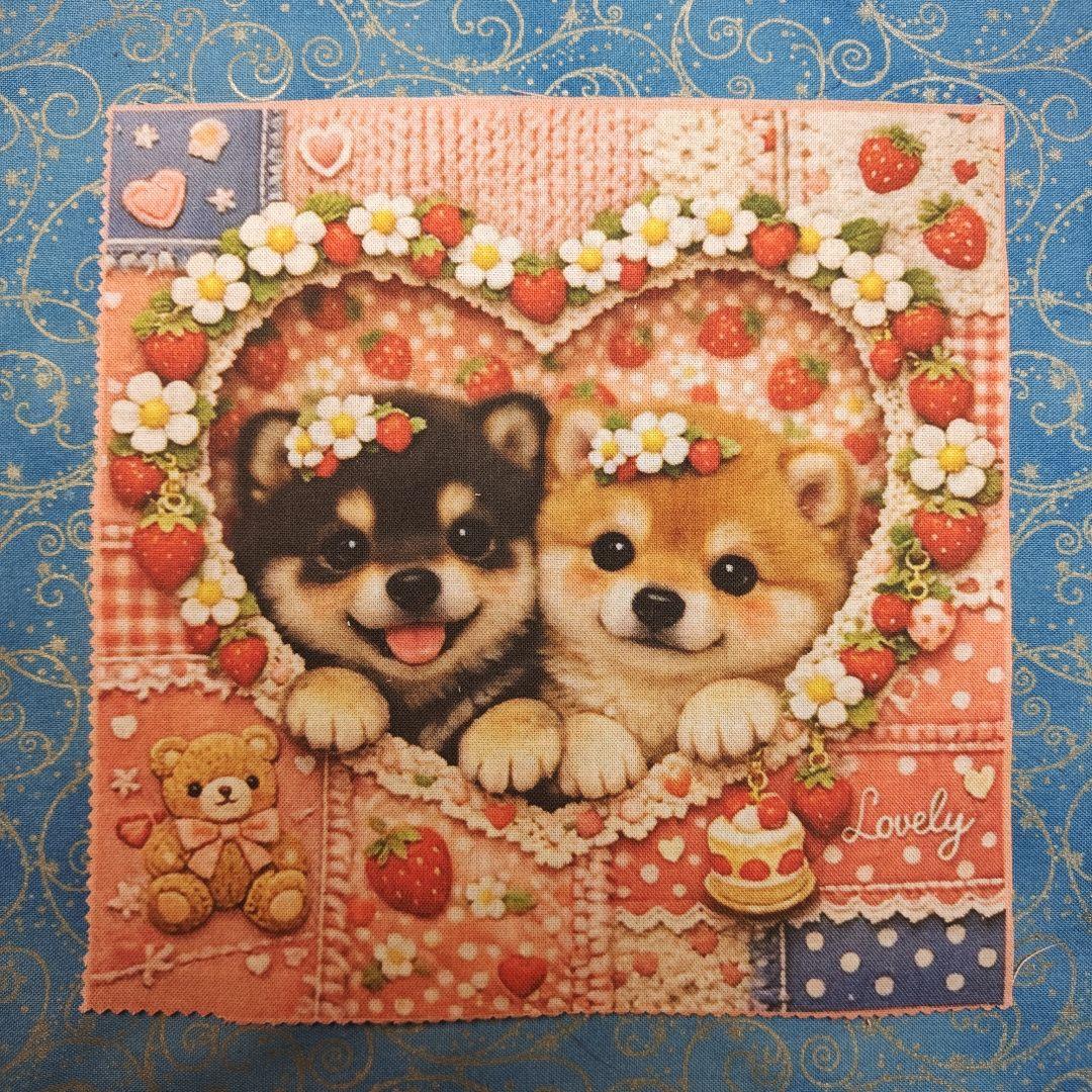 ご確認用　モグモグ様　ハンカチ　柴犬さん柄　ハンドメイド12/13