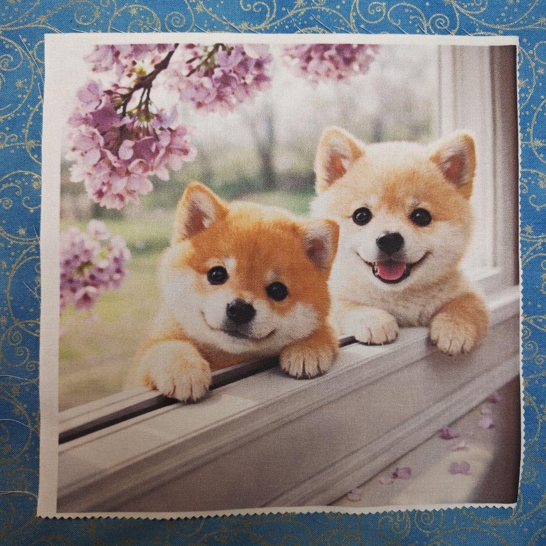 ご確認用　モグモグ様　ハンカチ　柴犬さん柄　ハンドメイド12/13