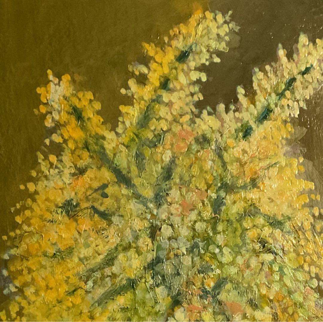 油彩画　「　ミモザ　」　原画　P6号