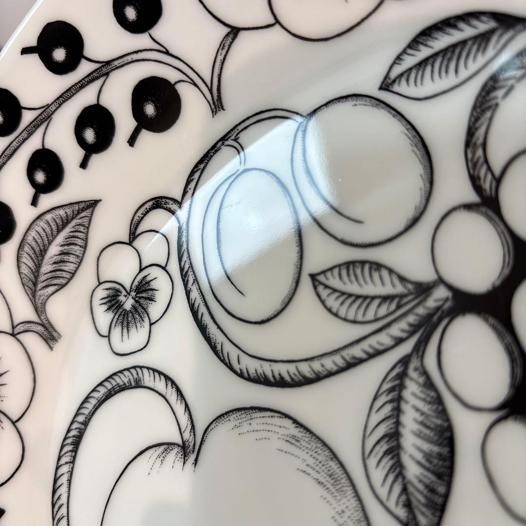 ARABIA アラビア　パラティッシ　オーバル　プレート　ブラパラ　ブラック　皿