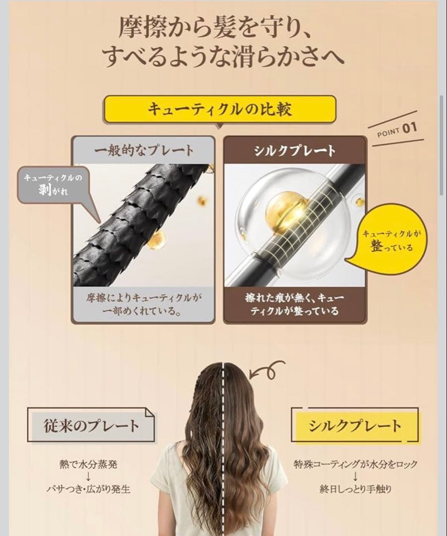 32MM ヘアアイロン カールアイロン 【シルクプロコテ・海外対応】