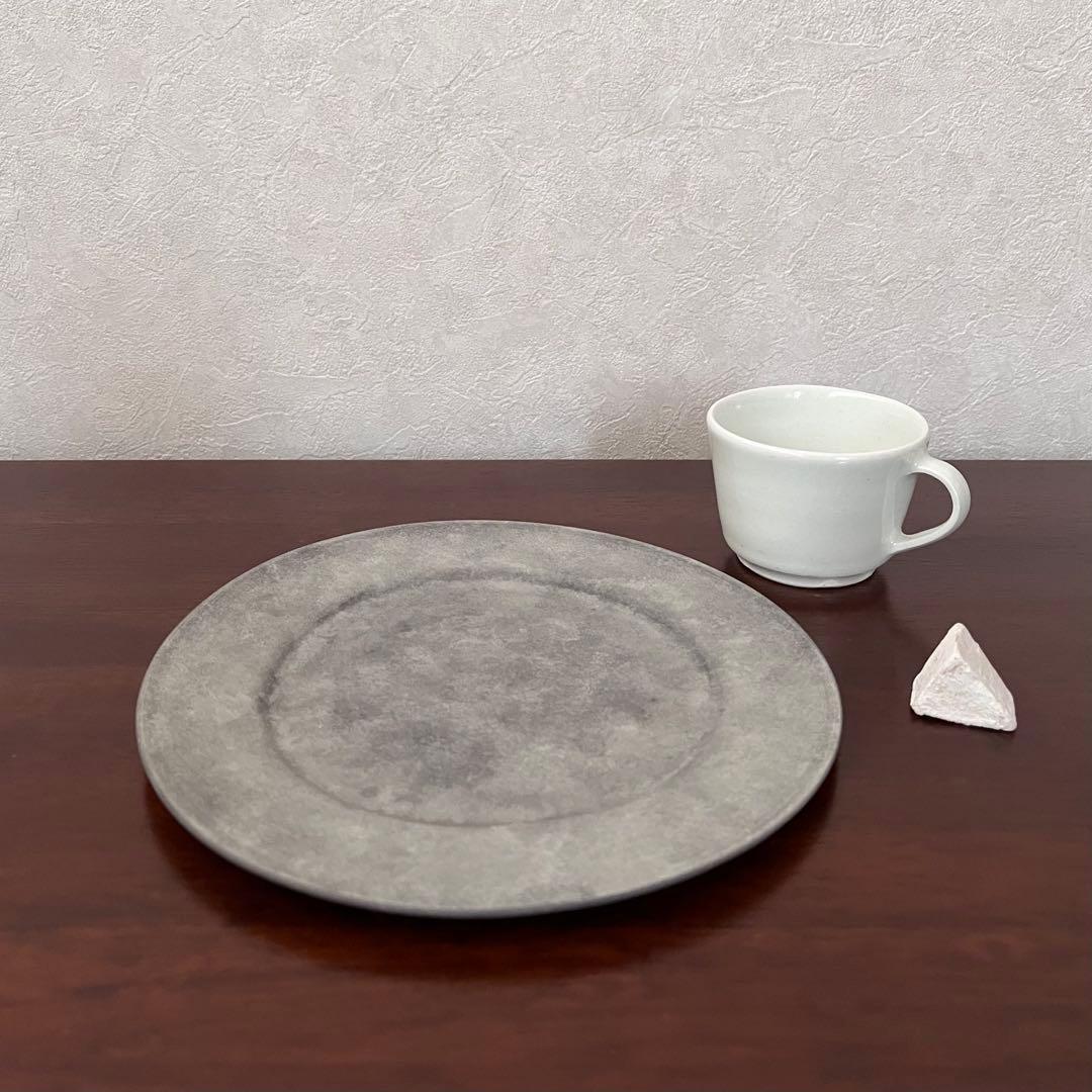 送料込/吉田次朗 リム皿19.5㎝2016年製 小さなオブジェ2018年製set