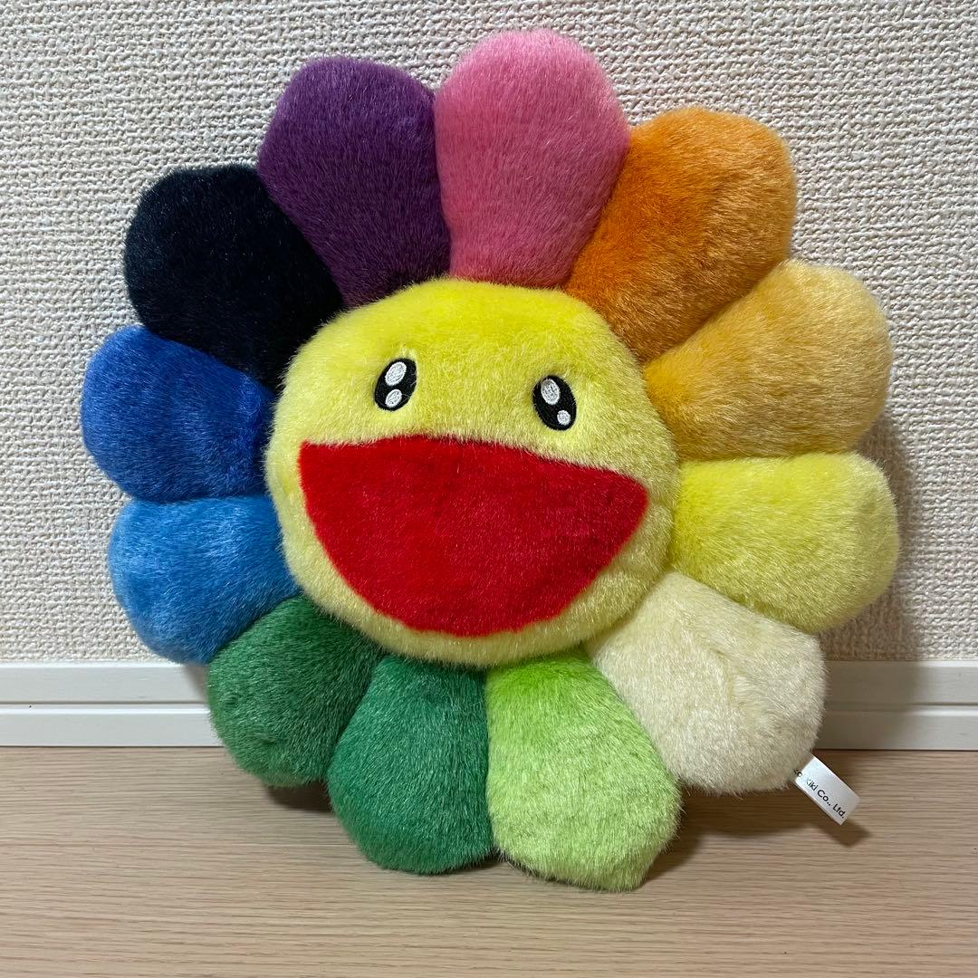 極美品✤カイカイキキ『村上隆』お花クッション / レインボー (30cm)