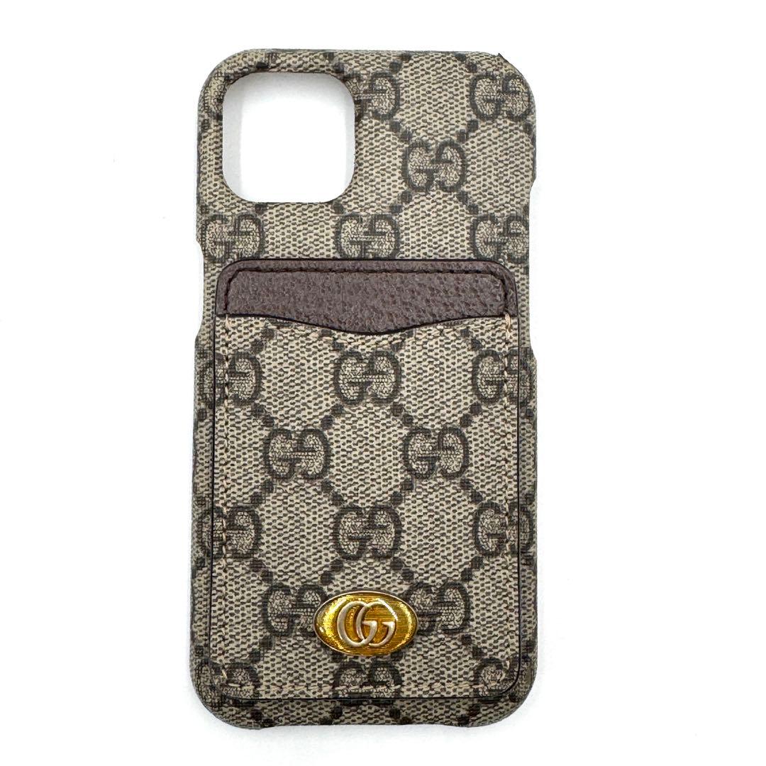 GUCCI iPhone13 スマホケース GGスプリーム PVC ベージュ