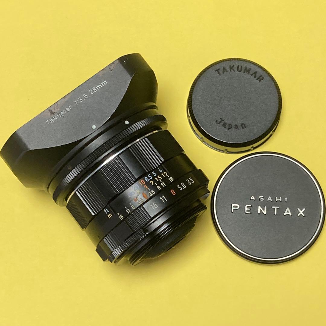 清掃済美品 M42 Super-Takumar 28mm F3.5 角型フード
