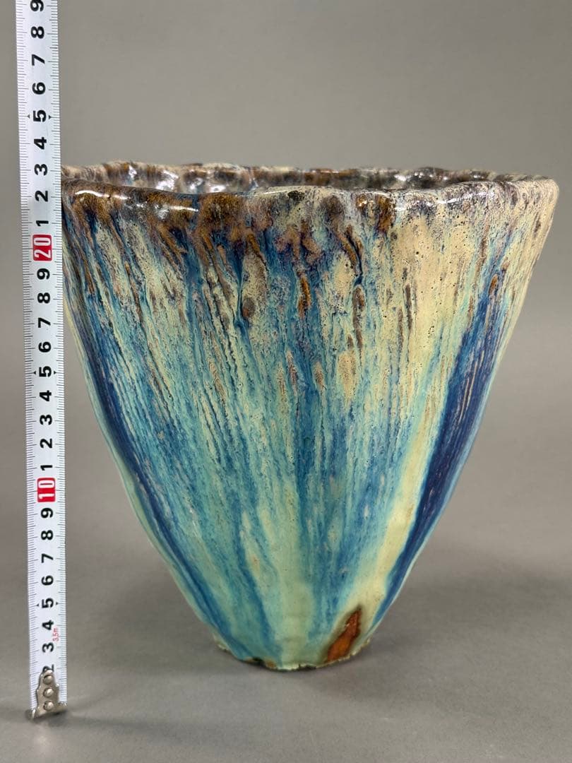 いけばな　池坊　京焼の名工　晴雲山 宇野仁松　窯変 辰砂釉花器 花瓶 花入 置物