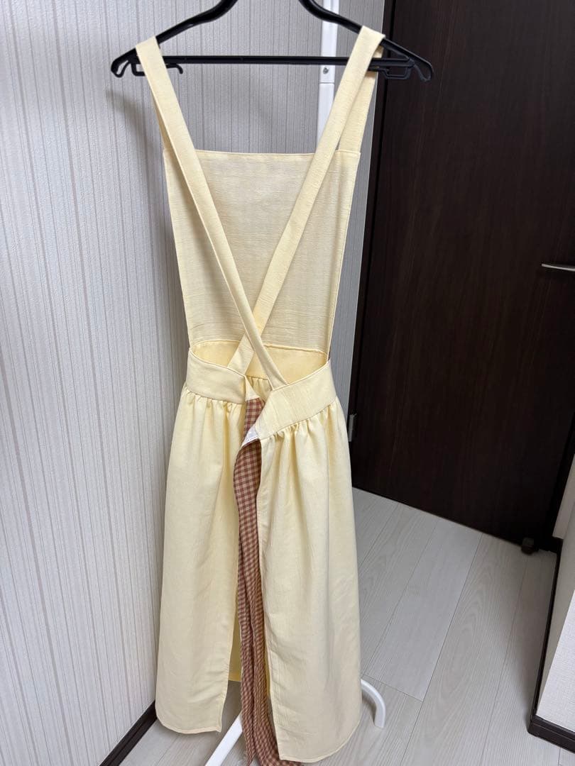 ハンドメイド　親子お揃いエプロン　大人フリーサイズ　子ども120〜130