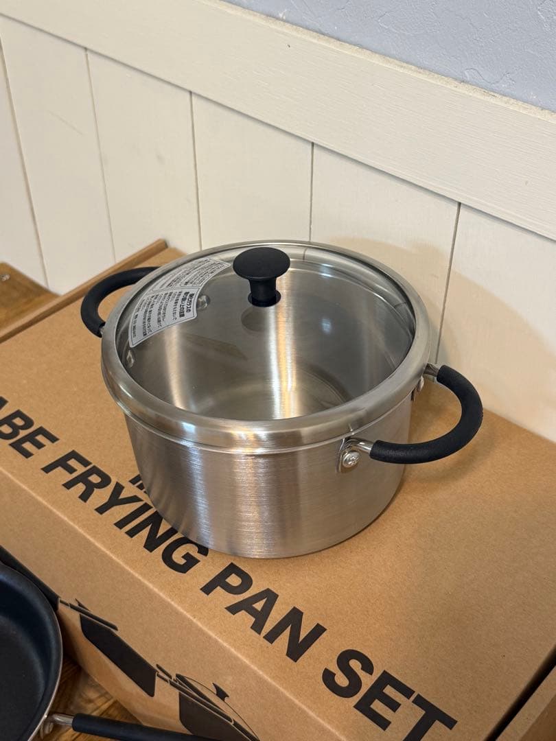 新品 貝印 o.e.c ミニマ 鍋 フライパン３点セット