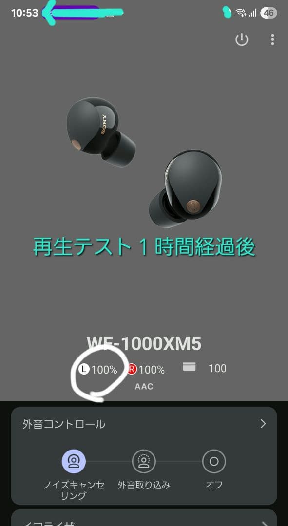 専用SONY WF-1000XM5 ブラック左（L)の本体のみ