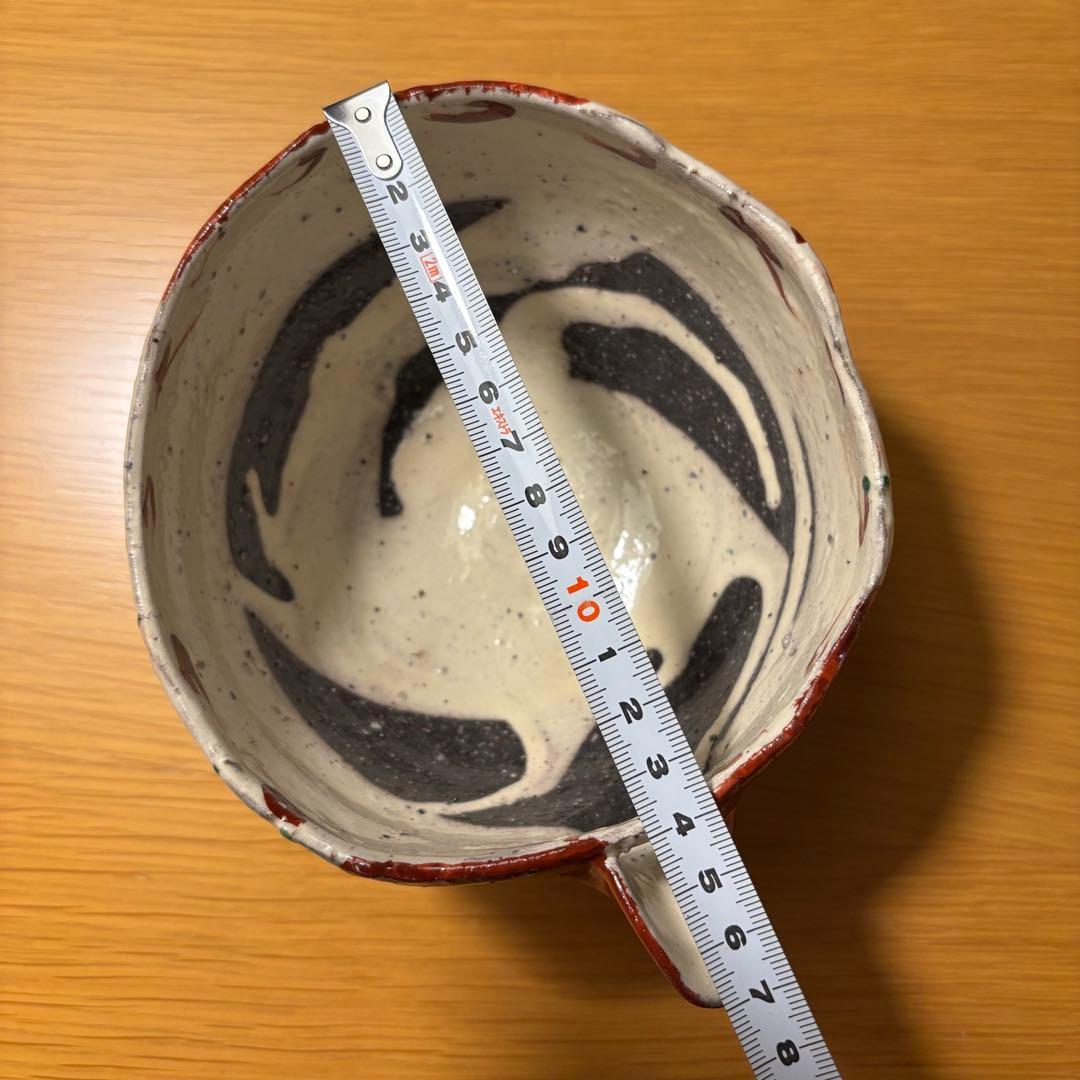 未使用　赤絵 色絵 練込　片口鉢