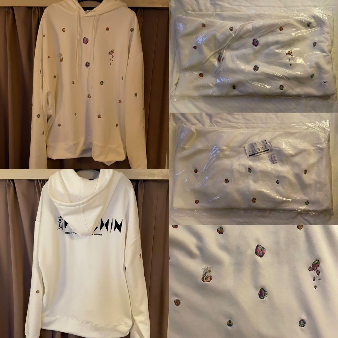 米津玄師　宝石パーカー white Ｌ