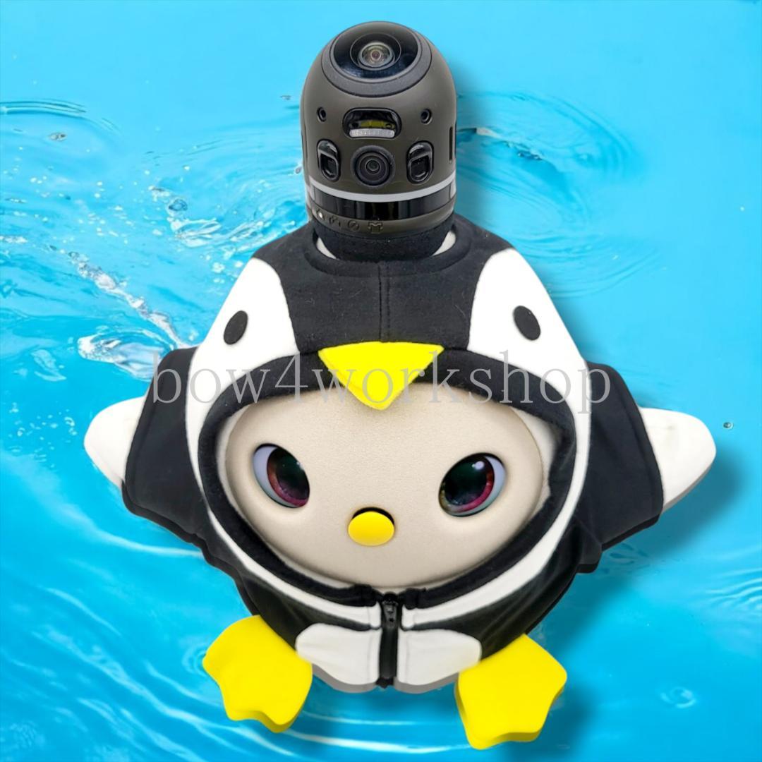 ラボット LOVOT ラボットの服ハンドメイドペンギンちゃんパーカー(ブラック）
