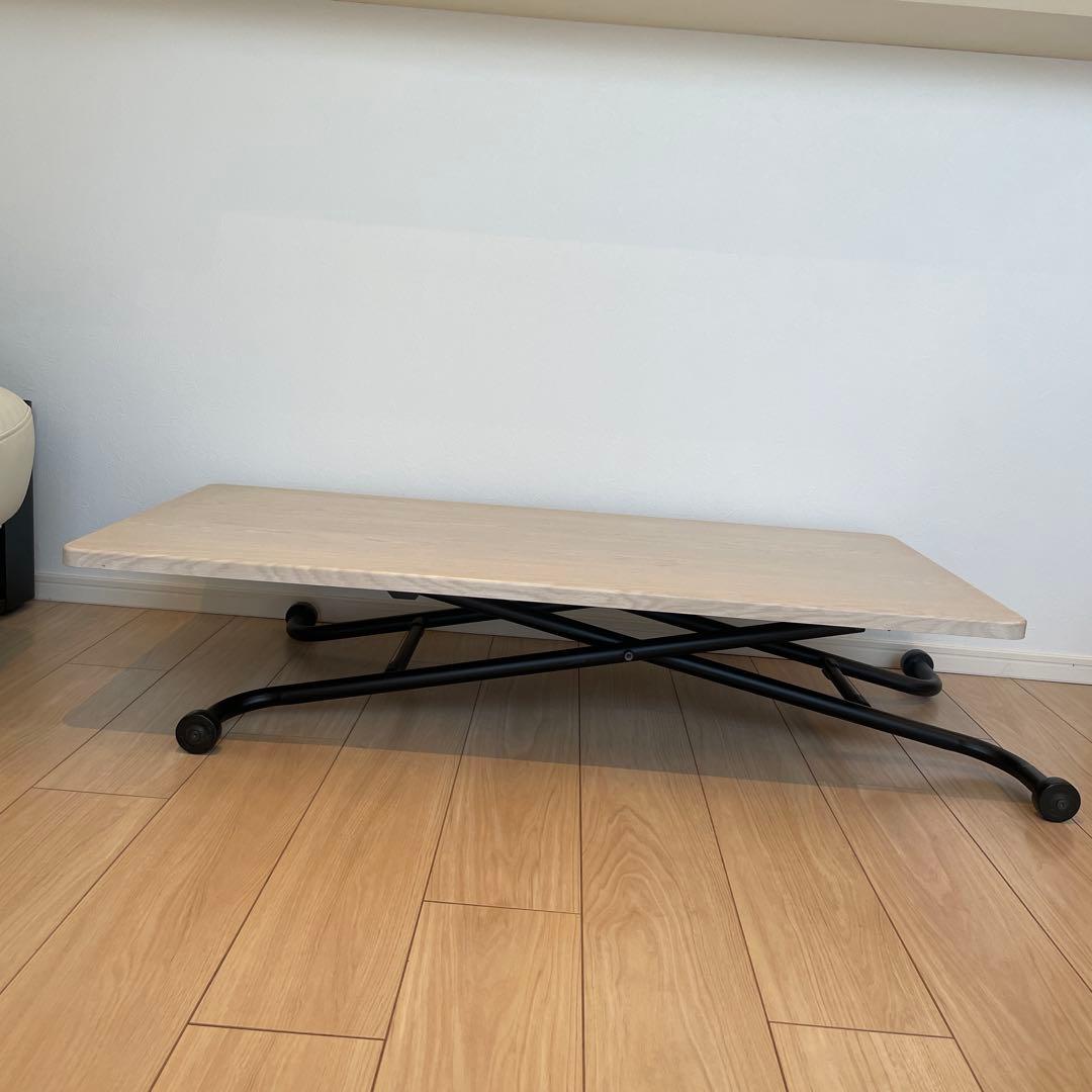 ［アントニオミノキ］ニトリ昇降式テーブル　ガス圧式　リビング