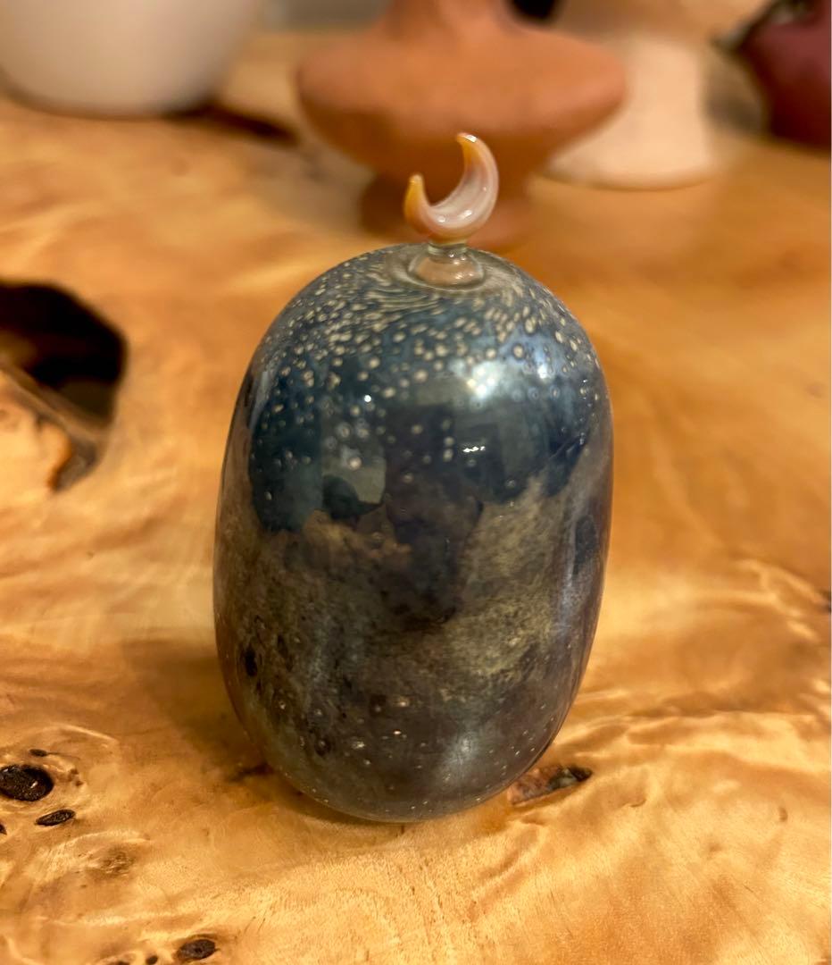 glass atelier えむに emuni 月夜の香水瓶　ガラス作家