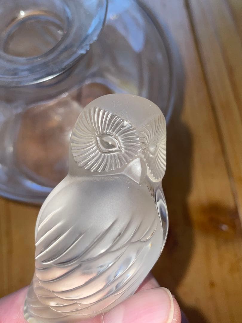 Lalique ラリック フクロウ ユロット デキャンタ 欠けあり