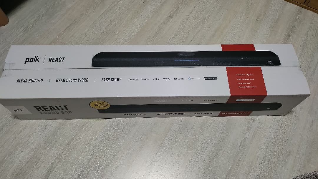 React Sound Bar Alexa機能搭載 ブラック　美品