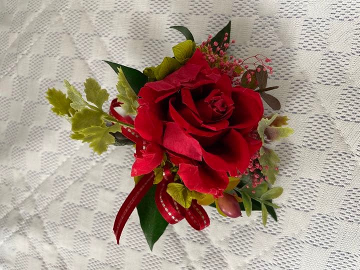 ブーケ　リストブーケ　ブートニア　5点セット　結婚式