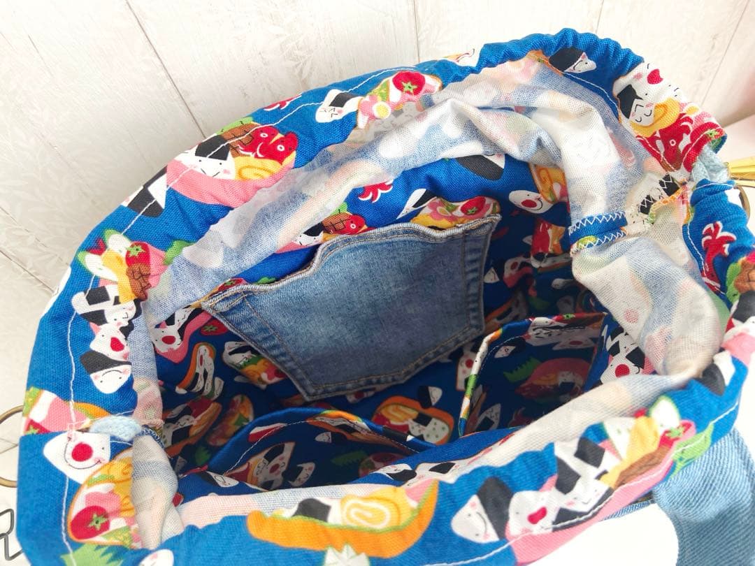 デニムリメイクバックS お弁当バック