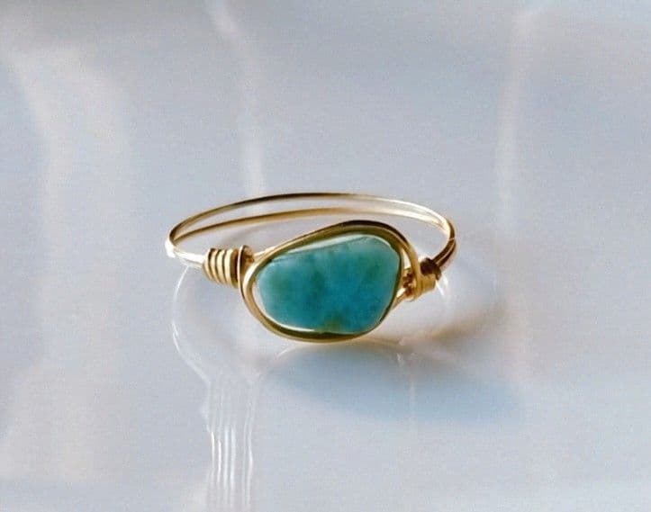 「心ほどける、青の贈りもの。」 Kgf14 宝石質 天然石 ラリマー リング