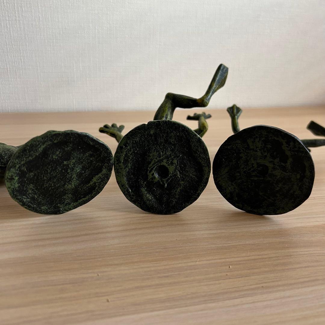 カエル　鋳物　鉄器　置物　セット　縁起物