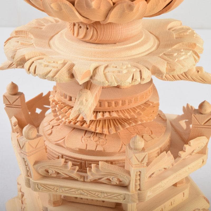 仏教美術　桧彫刻　大日如来坐像　仏像　華鬘台　C　8801
