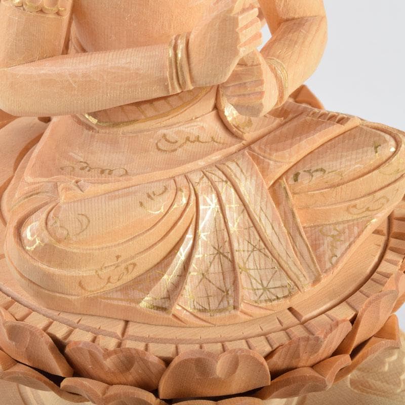 仏教美術　桧彫刻　大日如来坐像　仏像　華鬘台　C　8801