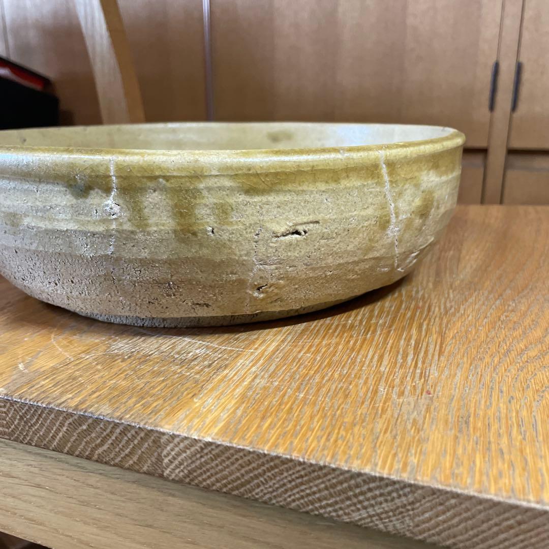 魯山人　黄瀬戸鉢　坂田甚内　ガラス皿５枚　箱なし