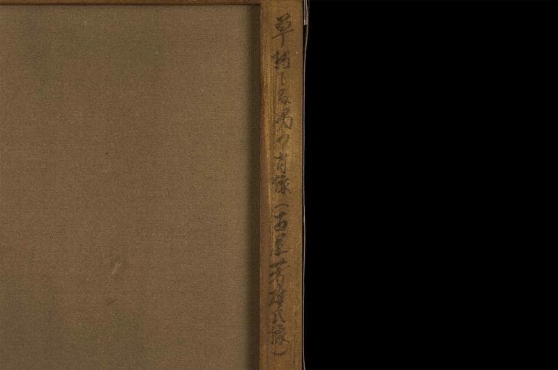 岸田劉生　油彩　肉筆『古屋芳雄像』表裏サイン　鑑定券　F6　タトウ　額　b866