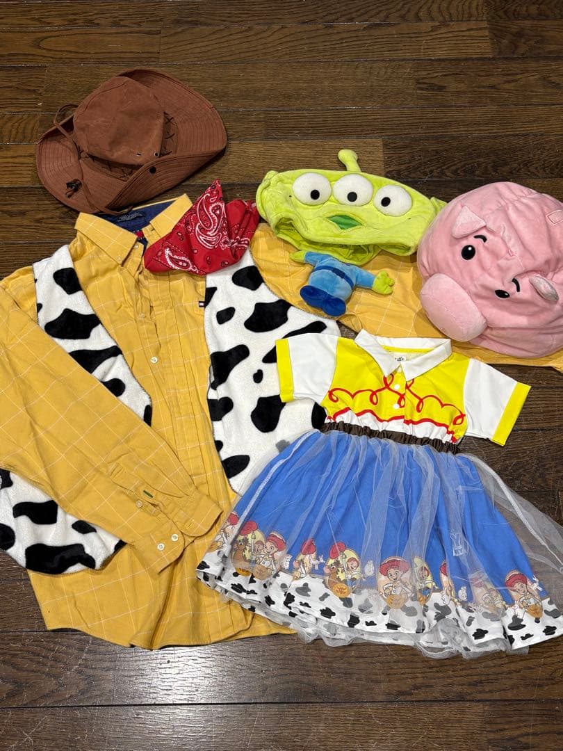 【豪華7点】トイストーリー 親子コーデ セット ファンキャップ付き ウッディ