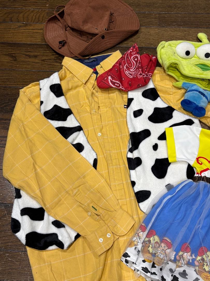 【豪華7点】トイストーリー 親子コーデ セット ファンキャップ付き ウッディ