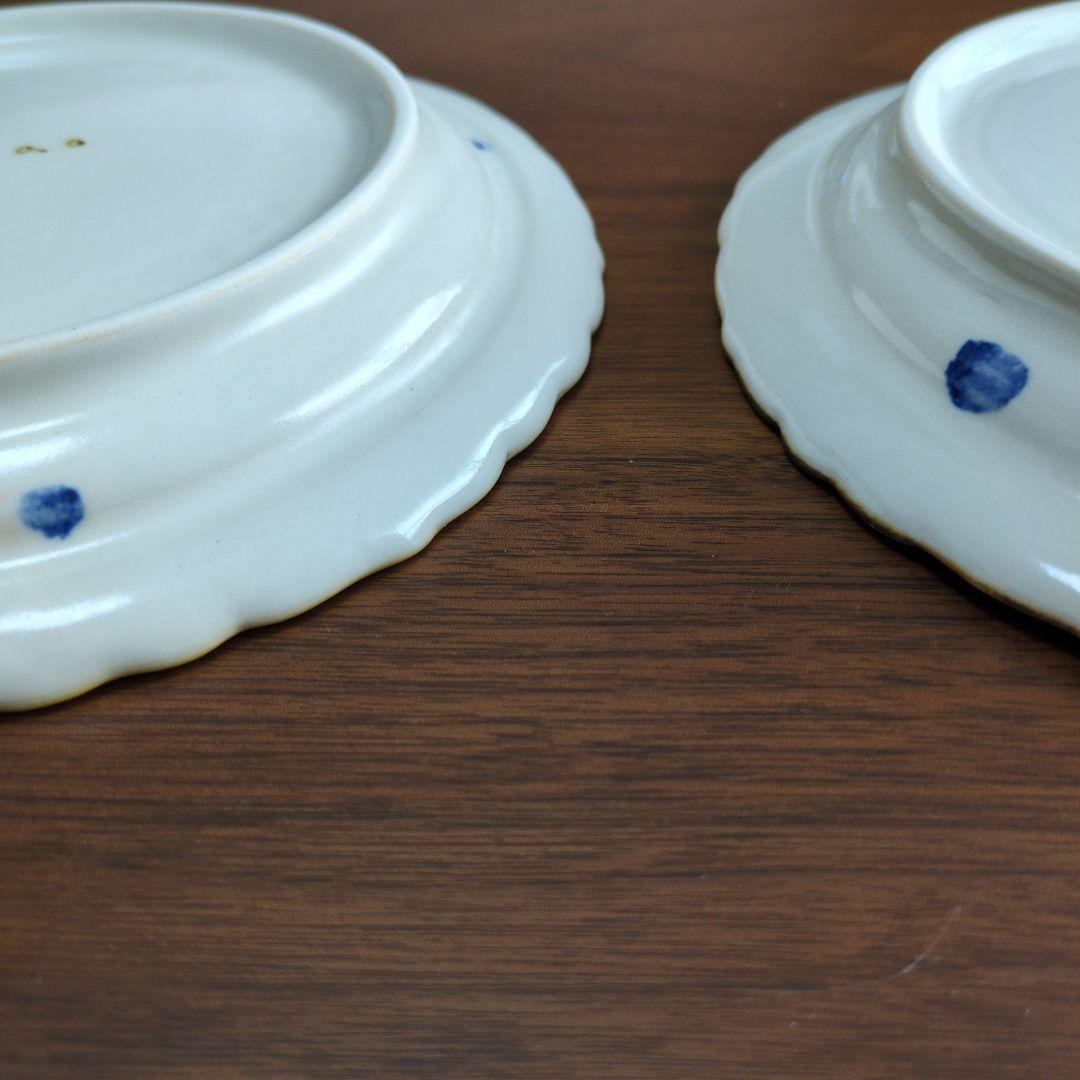 矢島操さん　６寸色絵リム皿　2枚