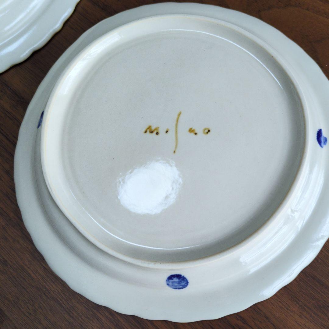 矢島操さん　６寸色絵リム皿　2枚