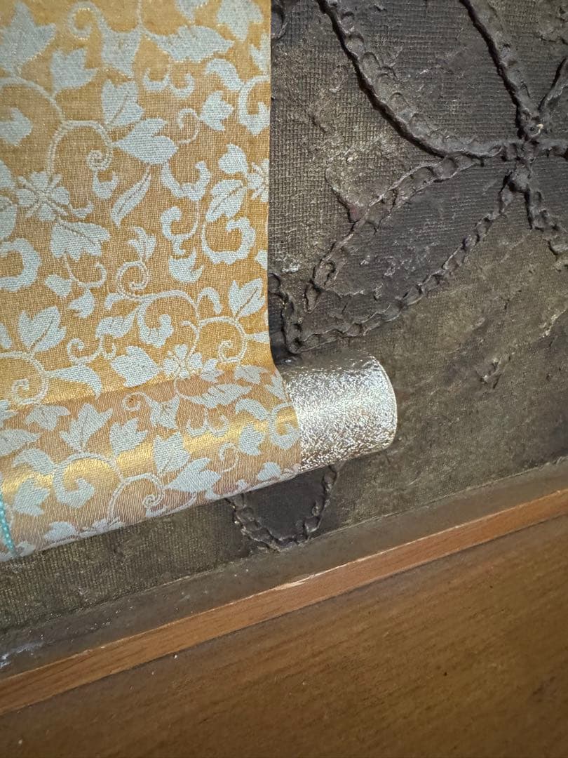 水墨画 滝と森林 掛け軸