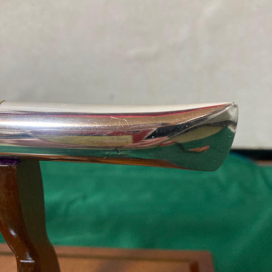 銀製刀型置物 木製スタンド付き