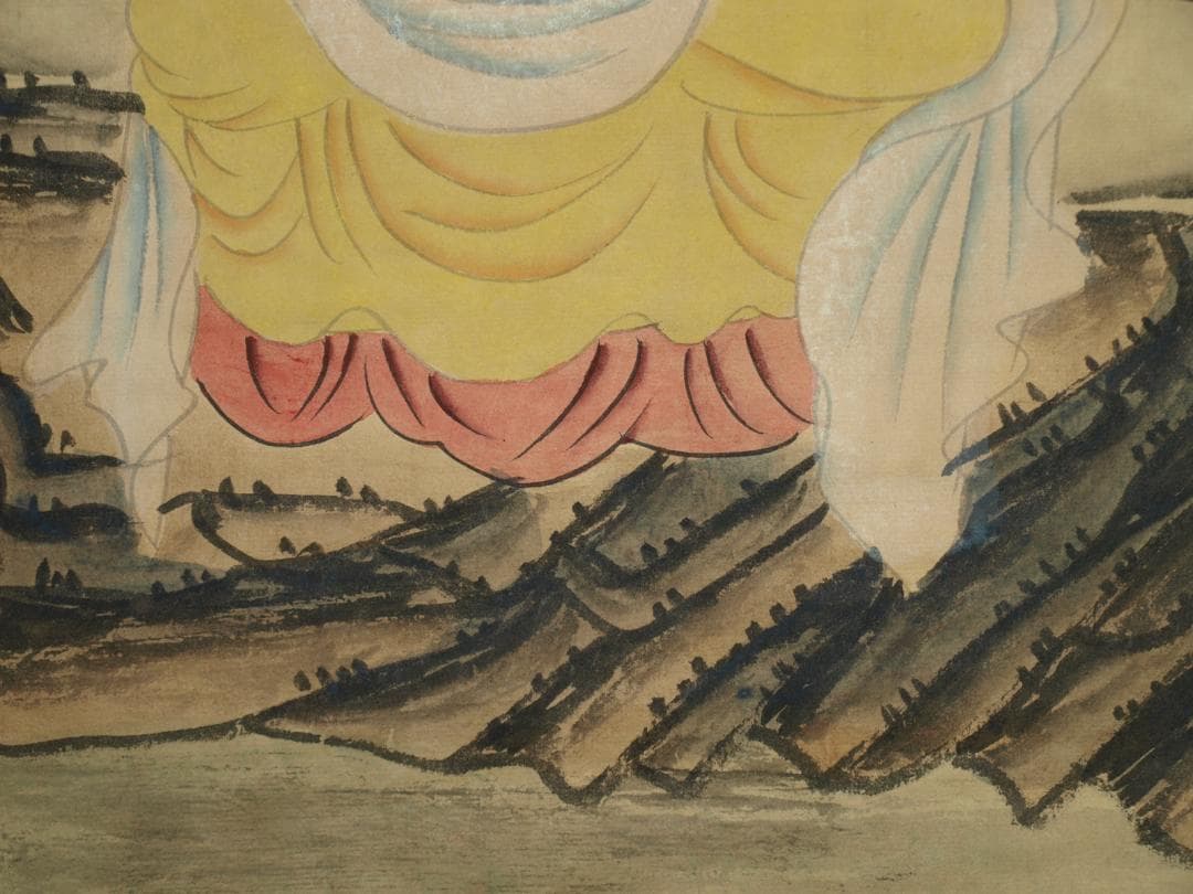 骨董市仕入れ品　中国北宋時代の掛軸　激安骨董品　肉筆保証 BD147A8-1