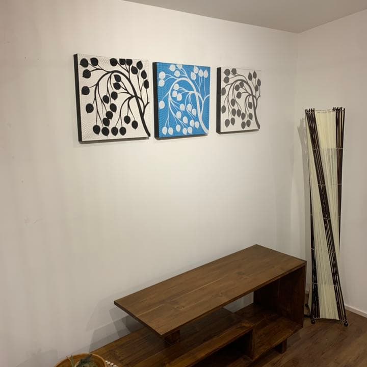 【訳あり】バリ島ドットアート 40×40cm 3枚セット通常16,434円が！