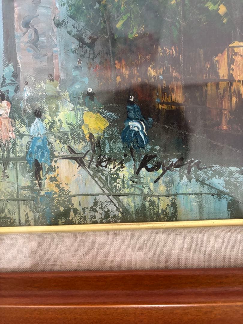 値段交渉受け付け中　 油彩画 パリの街並み 絵画　アンティーク　レトロ