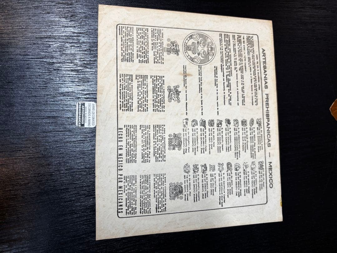 メキシコ現地物 アステカカレンダー 太陽の石 壁掛け 5枚セット