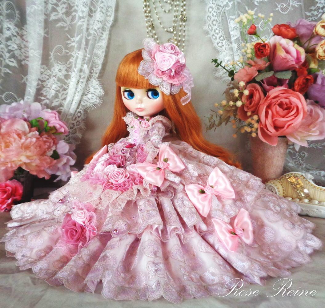 ベルサイユの薔薇 クラシカルロマンス ニュアンスピンクのフリルドールドレス