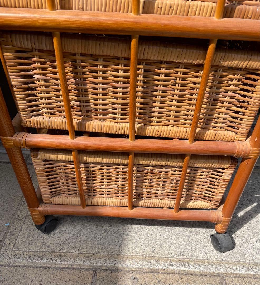 ラタン　チェスト4段　引き取りの場合送料5000円値引き