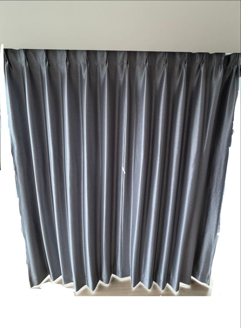 KEYUCA グレー ドレープカーテン 3枚セット