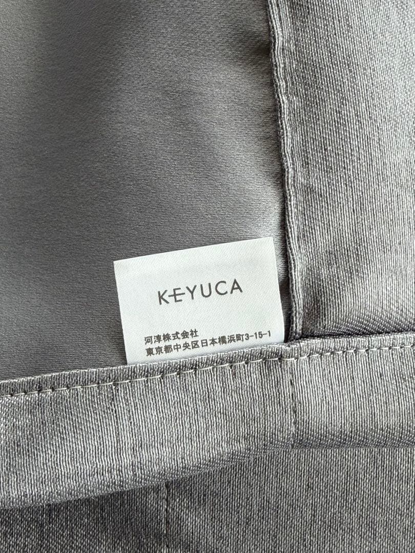 KEYUCA グレー ドレープカーテン 3枚セット
