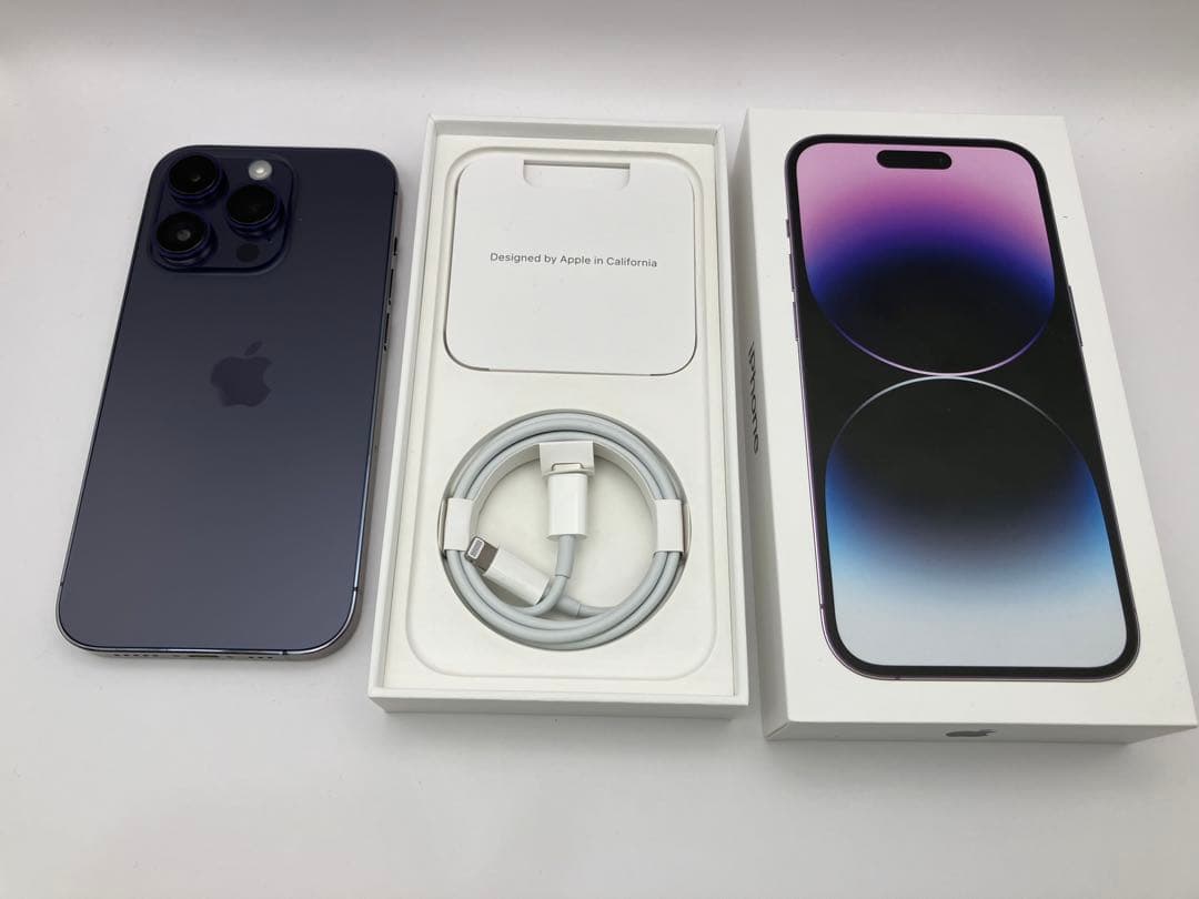 iPhone 14 Pro ディープパープル 256GB 画面・バッテリー新品